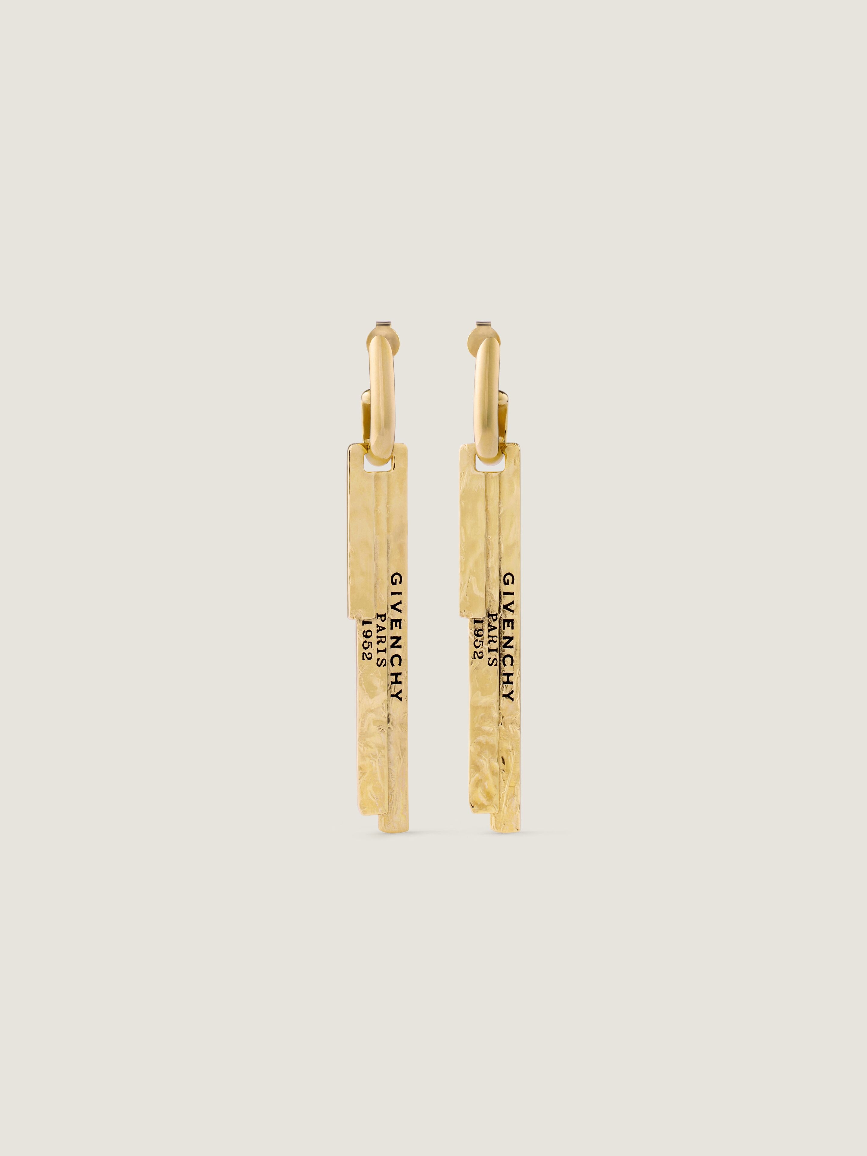 GIVENCHY Tape earrings in metal and enamel